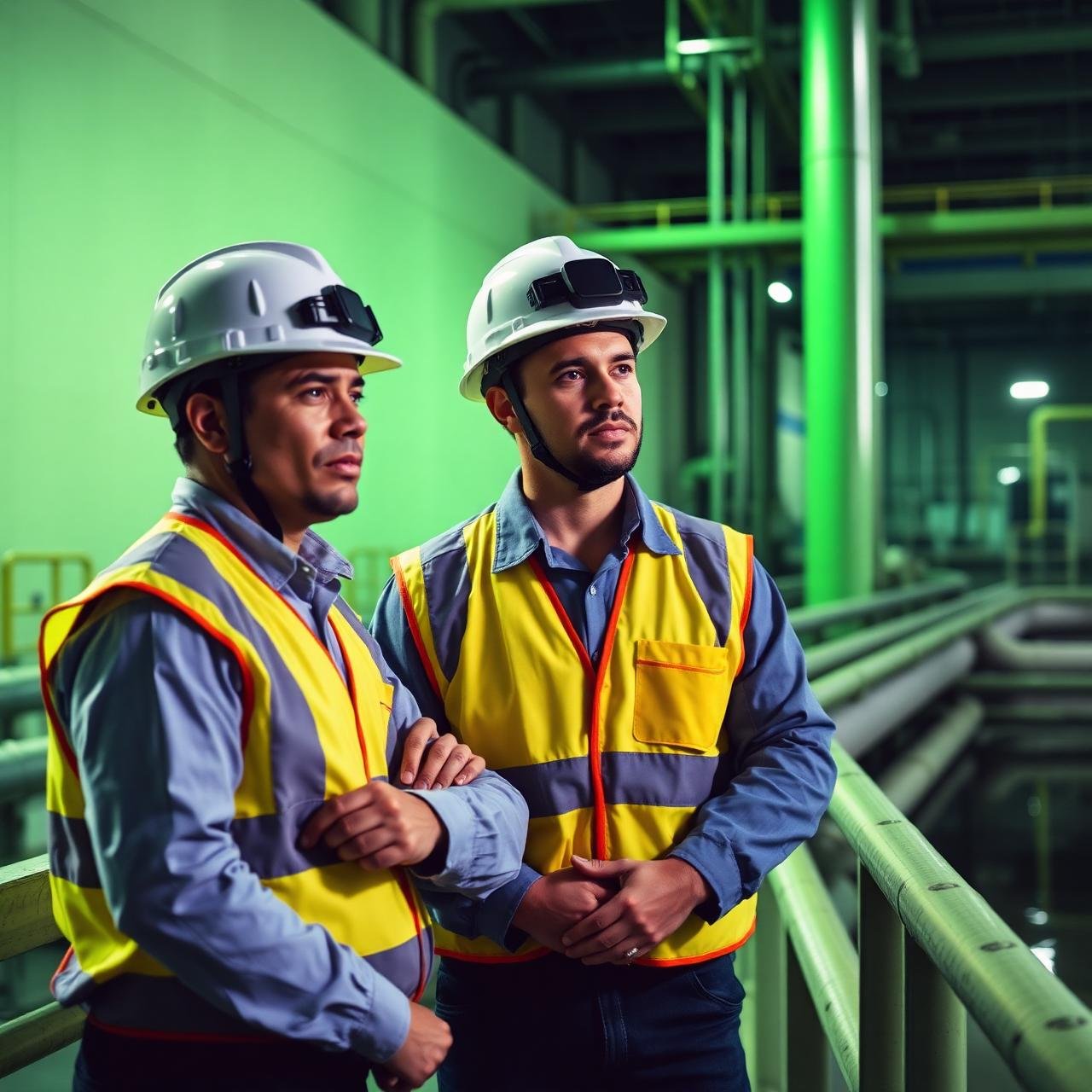 Engenheiros Ecoar em planta de tratamento
